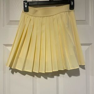 Yellow Pleated Womens Skirt